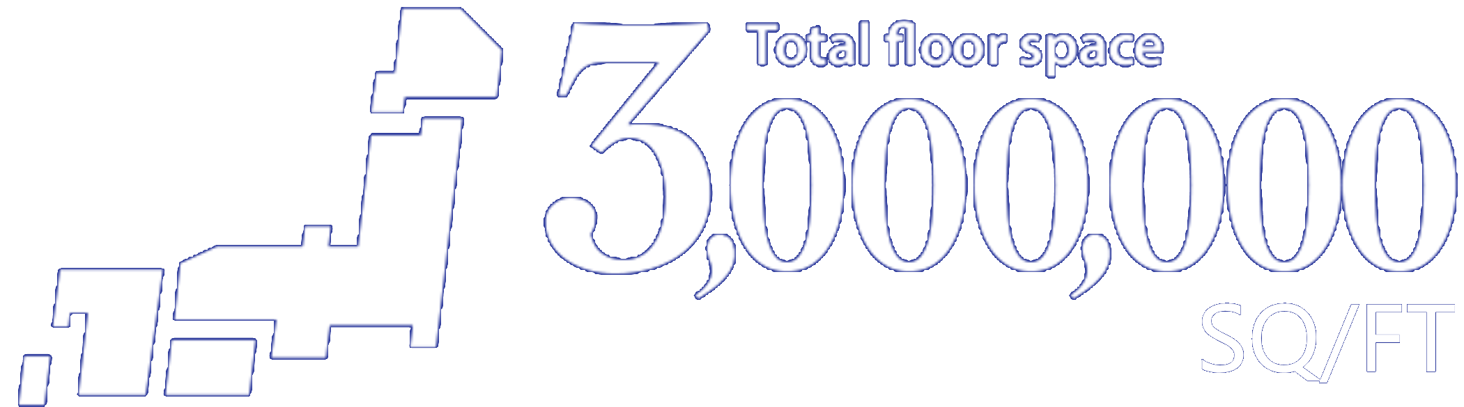 Total floor space: 3,000,000SQF2
